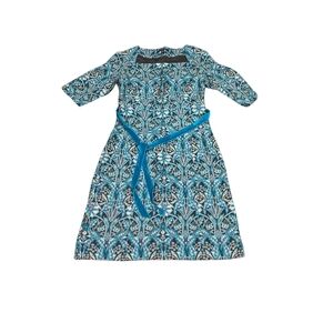 Banana Republic Teal and Black Floral Dress
